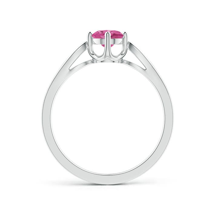 AAAA - Pink Sapphire / 0.64 CT / 14 KT White Gold