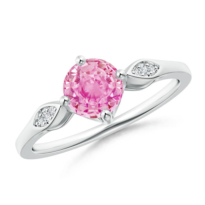 A - Pink Sapphire / 1.04 CT / 14 KT White Gold