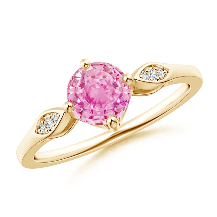 A - Pink Sapphire / 1.04 CT / 14 KT Yellow Gold