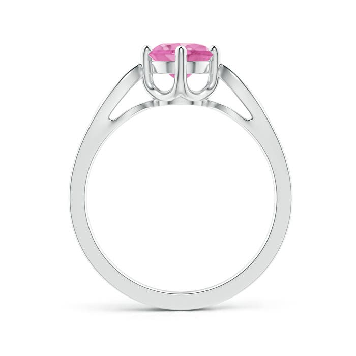 AA - Pink Sapphire / 1.04 CT / 14 KT White Gold