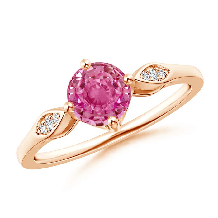 AAA - Pink Sapphire / 1.04 CT / 14 KT Rose Gold