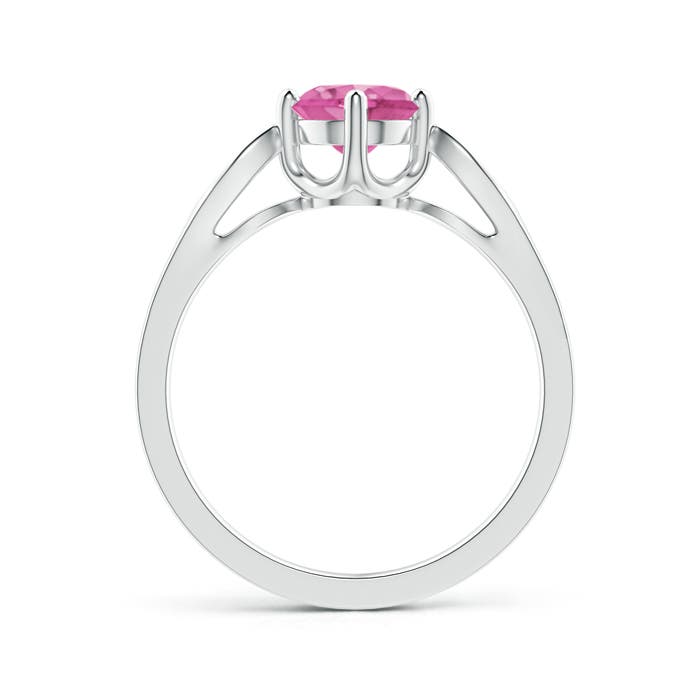 AAA - Pink Sapphire / 1.04 CT / 14 KT White Gold