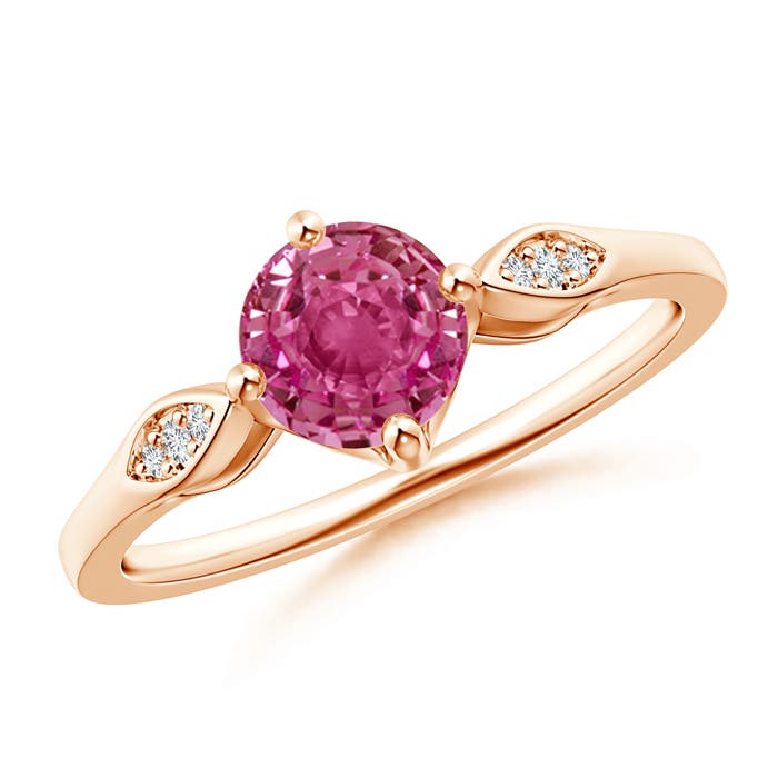 AAAA - Pink Sapphire / 1.04 CT / 14 KT Rose Gold