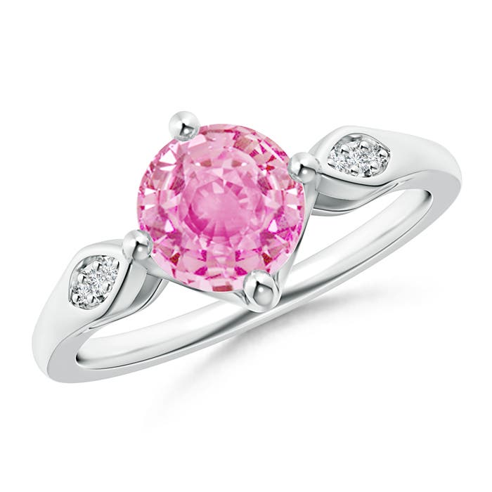 A - Pink Sapphire / 1.64 CT / 14 KT White Gold