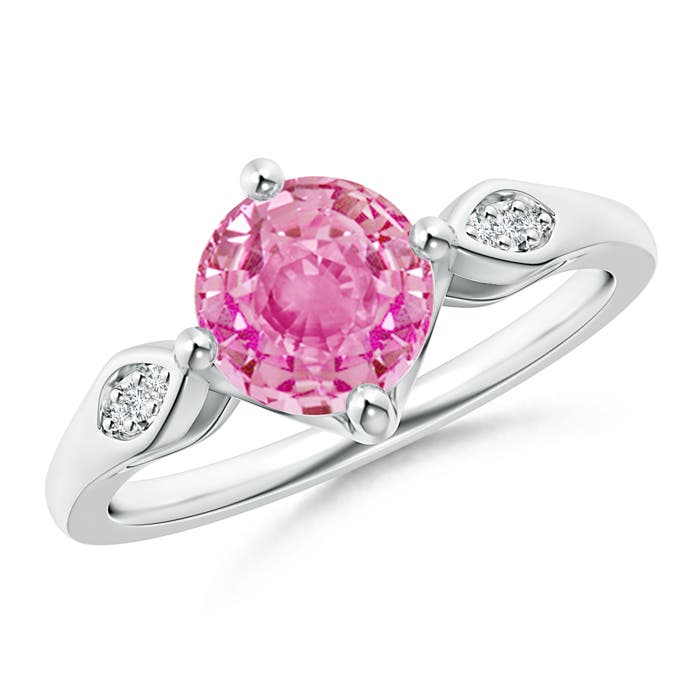 AA - Pink Sapphire / 1.64 CT / 14 KT White Gold