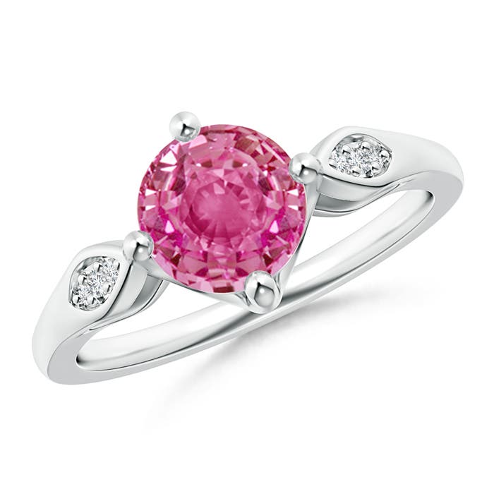 AAA - Pink Sapphire / 1.64 CT / 14 KT White Gold