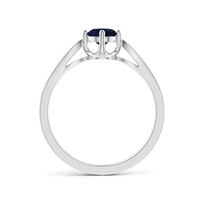 A - Blue Sapphire / 0.64 CT / 14 KT White Gold