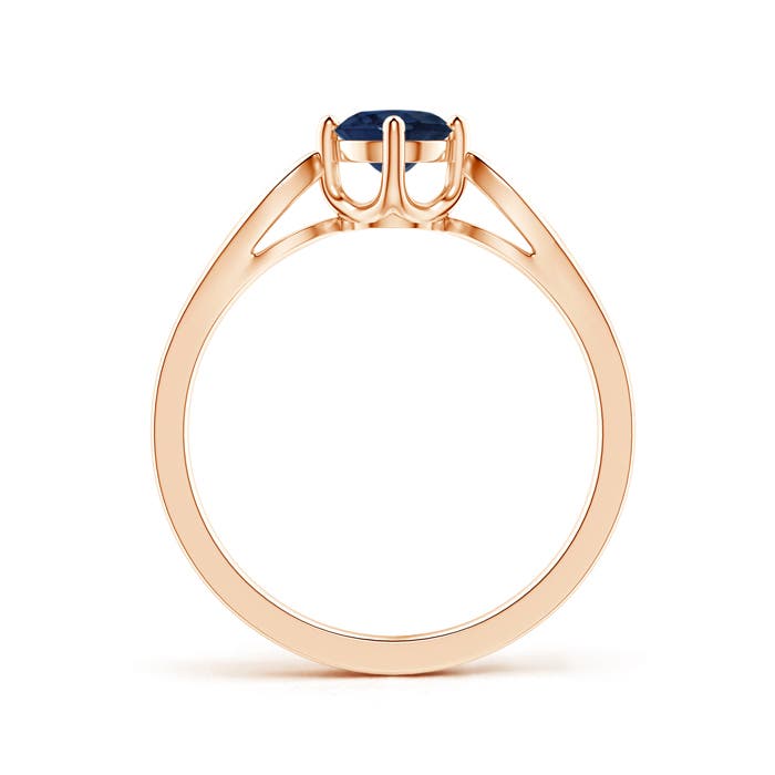 AA - Blue Sapphire / 0.64 CT / 14 KT Rose Gold