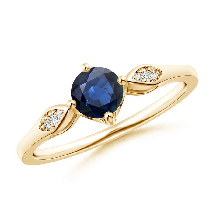 AA - Blue Sapphire / 0.64 CT / 14 KT Yellow Gold