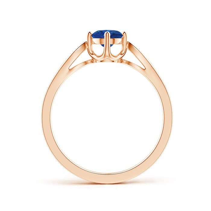 AAA - Blue Sapphire / 0.64 CT / 14 KT Rose Gold