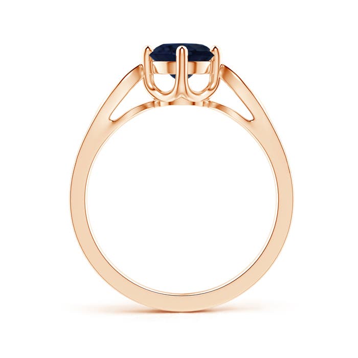 A - Blue Sapphire / 1.04 CT / 14 KT Rose Gold