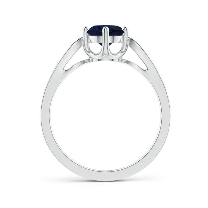 A - Blue Sapphire / 1.04 CT / 14 KT White Gold