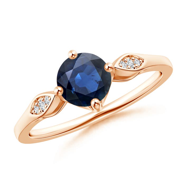 AA - Blue Sapphire / 1.04 CT / 14 KT Rose Gold