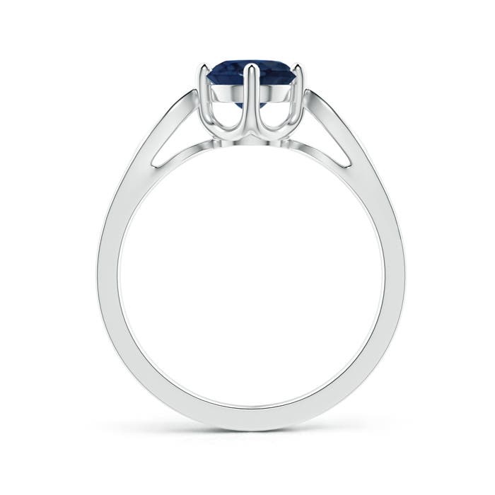 AA - Blue Sapphire / 1.04 CT / 14 KT White Gold