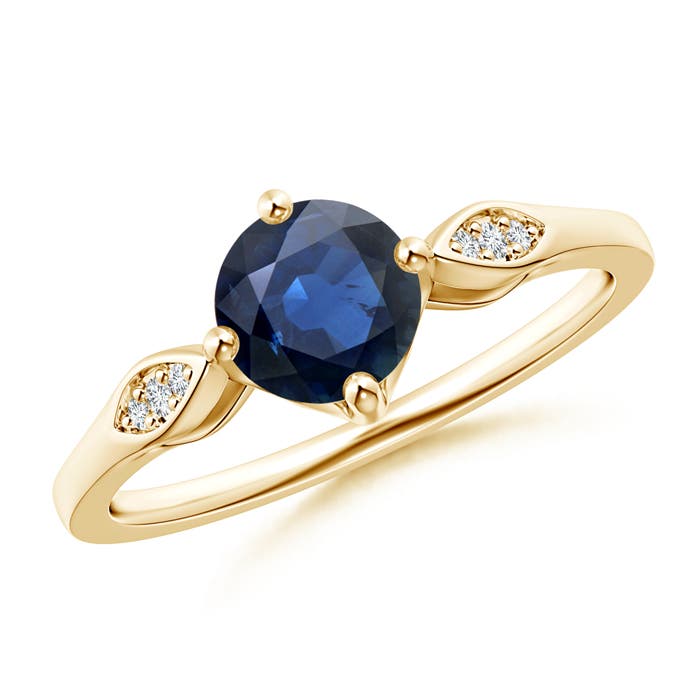 AA - Blue Sapphire / 1.04 CT / 14 KT Yellow Gold