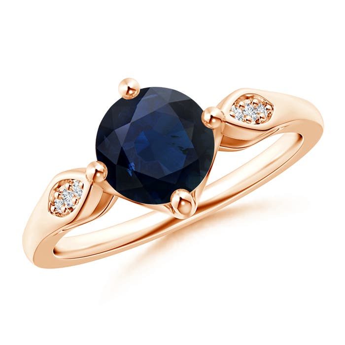 A - Blue Sapphire / 1.64 CT / 14 KT Rose Gold