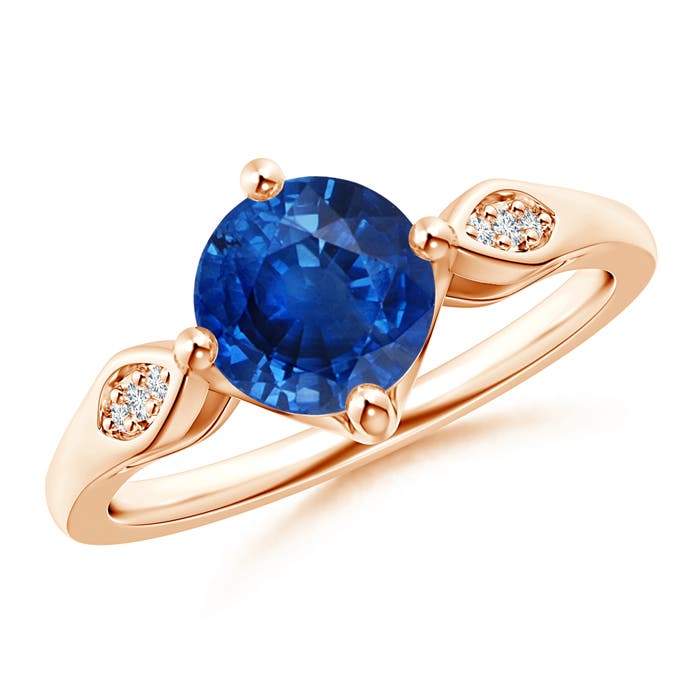 AAA - Blue Sapphire / 1.64 CT / 14 KT Rose Gold