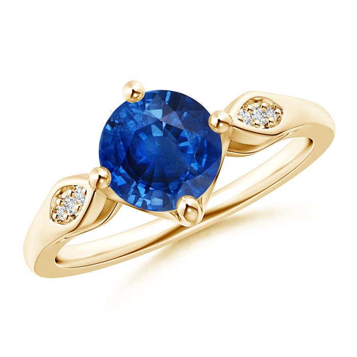 AAA - Blue Sapphire / 1.64 CT / 14 KT Yellow Gold