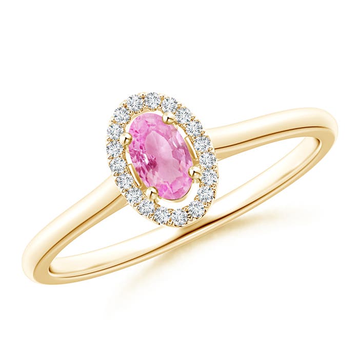 A - Pink Sapphire / 0.36 CT / 14 KT Yellow Gold