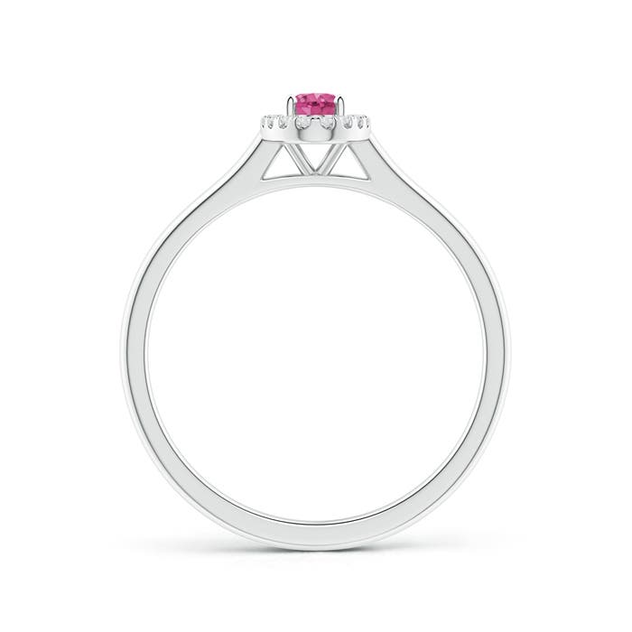 AAAA - Pink Sapphire / 0.36 CT / 14 KT White Gold