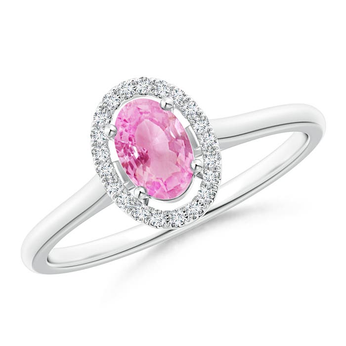 A - Pink Sapphire / 0.66 CT / 14 KT White Gold