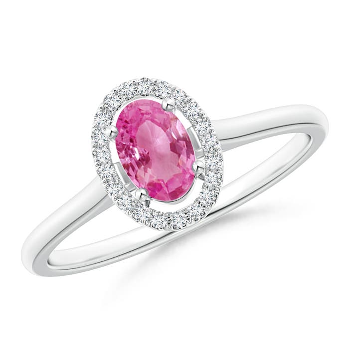 AAA - Pink Sapphire / 0.66 CT / 14 KT White Gold