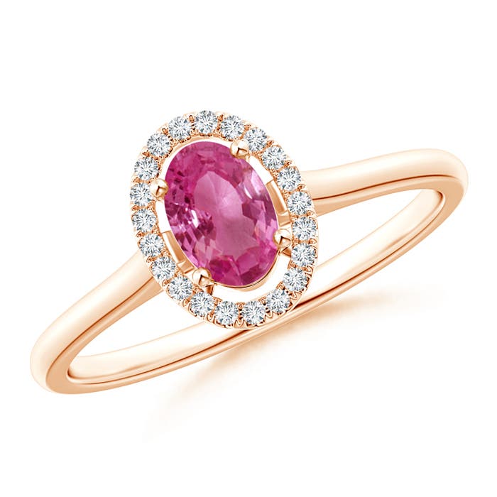 AAAA - Pink Sapphire / 0.66 CT / 14 KT Rose Gold