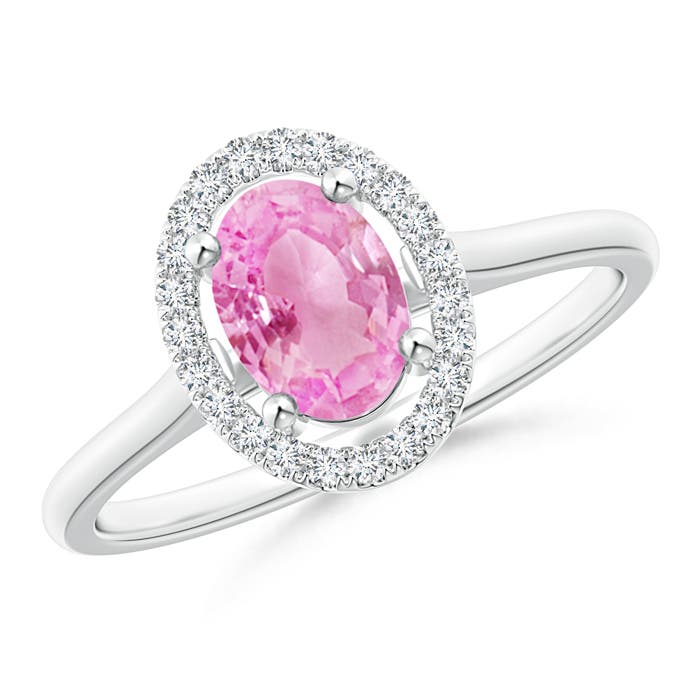 A - Pink Sapphire / 0.99 CT / 14 KT White Gold