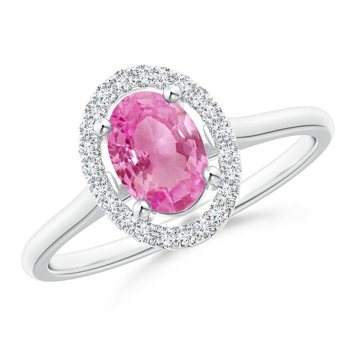 AA - Pink Sapphire / 0.99 CT / 14 KT White Gold