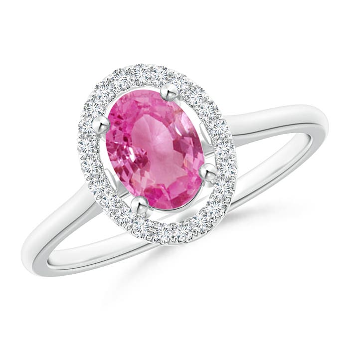 AAA - Pink Sapphire / 0.99 CT / 14 KT White Gold