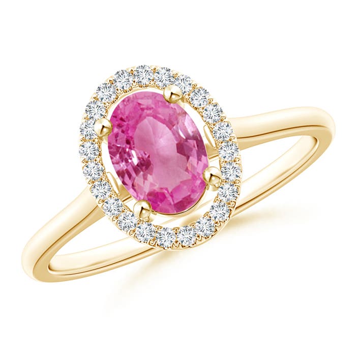 AAA - Pink Sapphire / 0.99 CT / 14 KT Yellow Gold