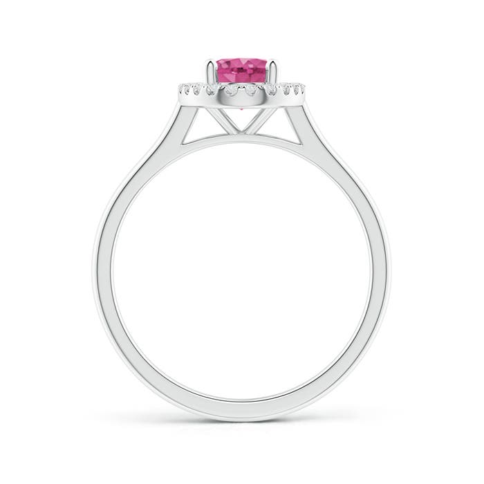 AAAA - Pink Sapphire / 0.99 CT / 14 KT White Gold