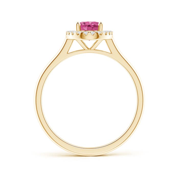 AAAA - Pink Sapphire / 0.99 CT / 14 KT Yellow Gold