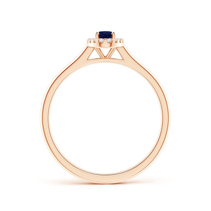 A - Blue Sapphire / 0.36 CT / 14 KT Rose Gold