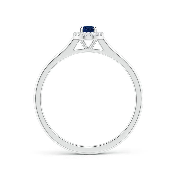 AA - Blue Sapphire / 0.36 CT / 14 KT White Gold