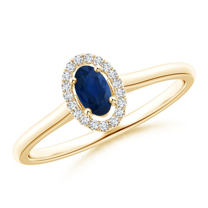 AA - Blue Sapphire / 0.36 CT / 14 KT Yellow Gold