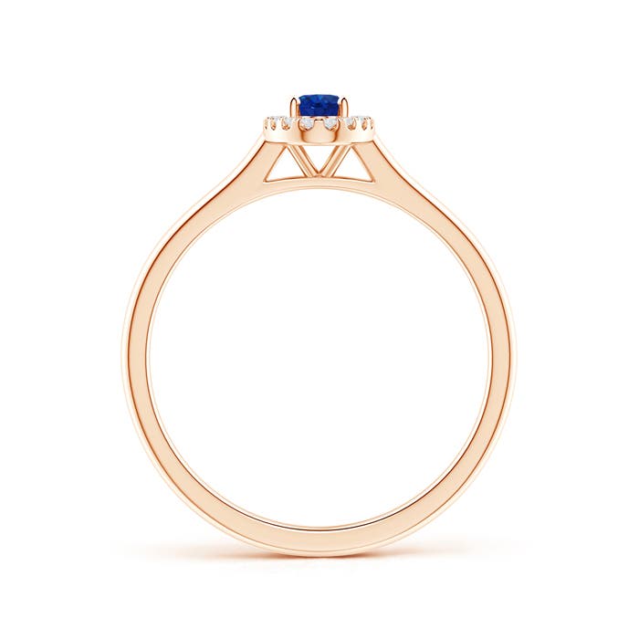 AAA - Blue Sapphire / 0.36 CT / 14 KT Rose Gold