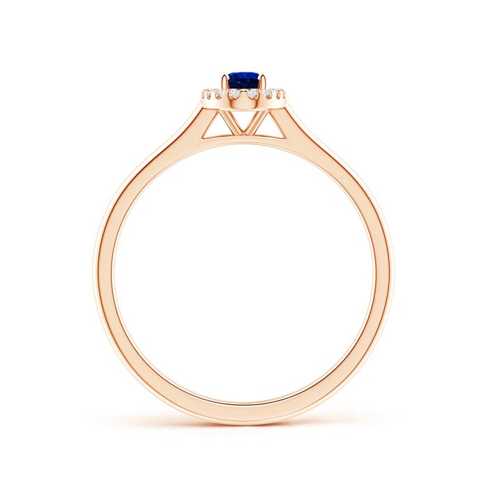 AAAA - Blue Sapphire / 0.36 CT / 14 KT Rose Gold