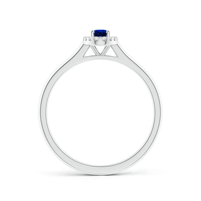 AAAA - Blue Sapphire / 0.36 CT / 14 KT White Gold