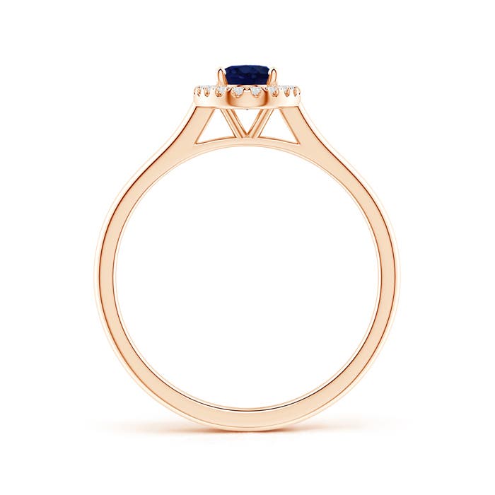 A - Blue Sapphire / 0.71 CT / 14 KT Rose Gold