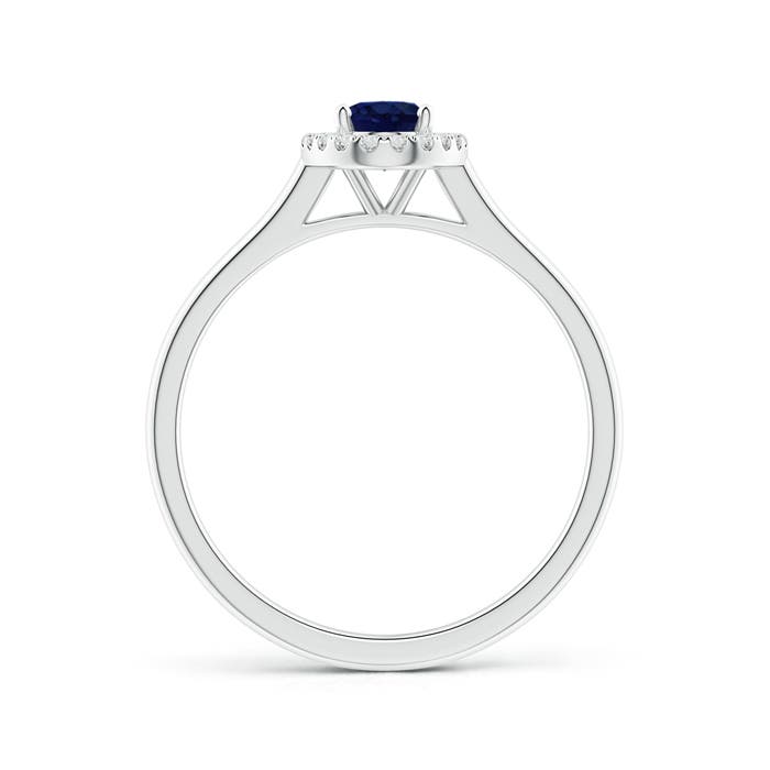 A - Blue Sapphire / 0.71 CT / 14 KT White Gold