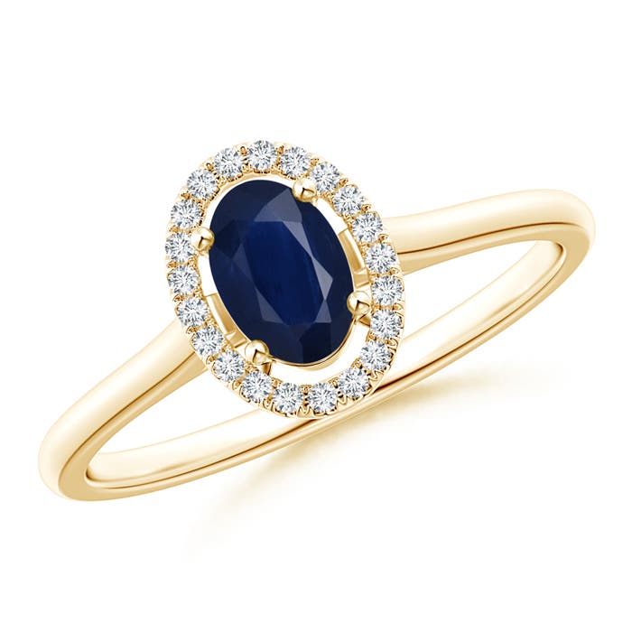 A - Blue Sapphire / 0.71 CT / 14 KT Yellow Gold