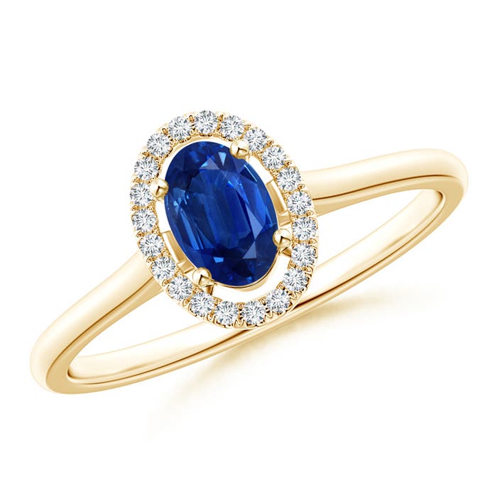 AAA - Blue Sapphire / 0.71 CT / 14 KT Yellow Gold