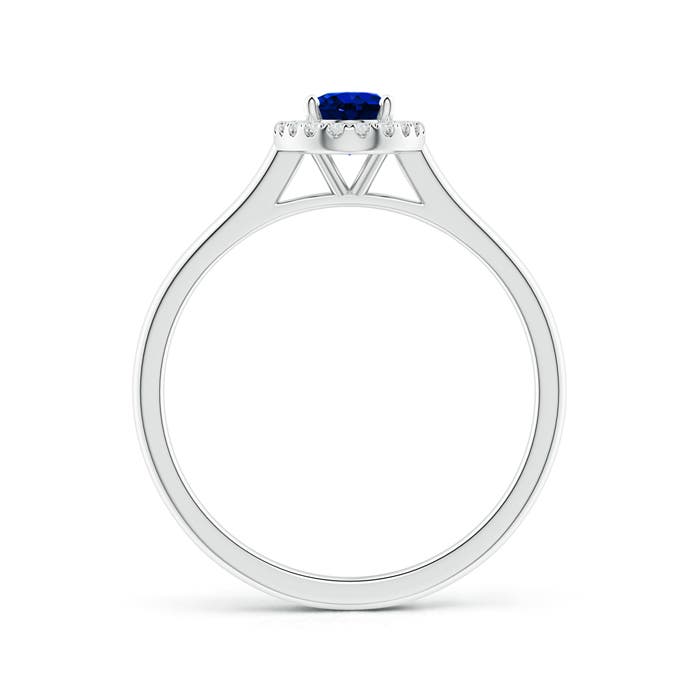 AAAA - Blue Sapphire / 0.71 CT / 14 KT White Gold