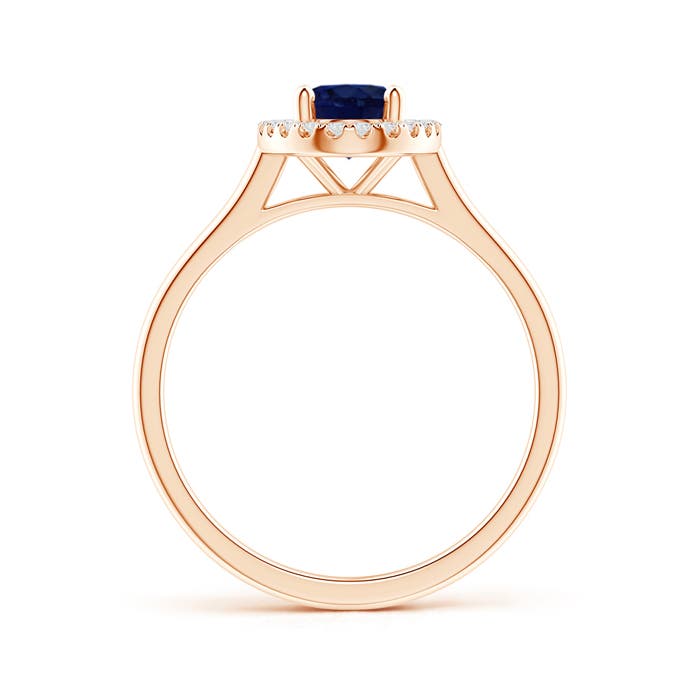 A - Blue Sapphire / 0.99 CT / 14 KT Rose Gold