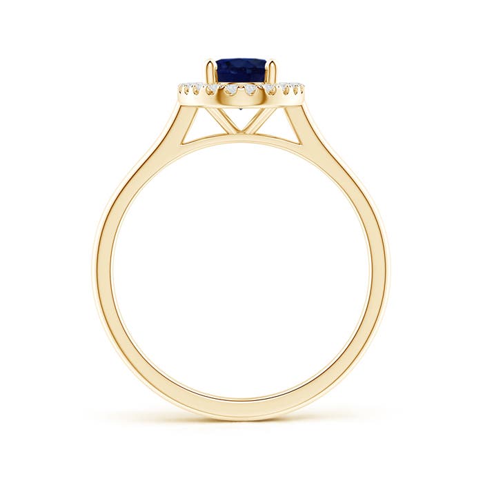 A - Blue Sapphire / 0.99 CT / 14 KT Yellow Gold