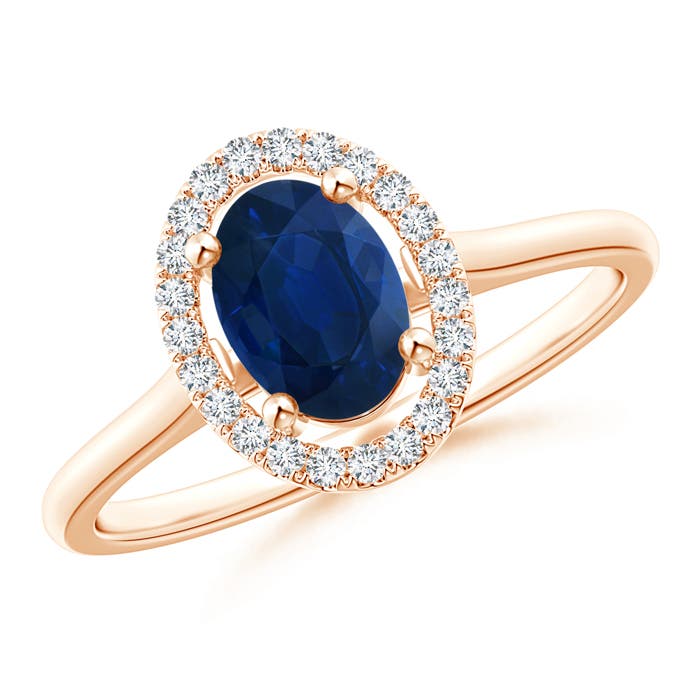 AA - Blue Sapphire / 0.99 CT / 14 KT Rose Gold