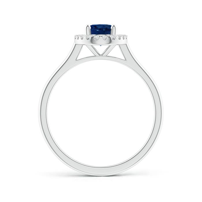 AA - Blue Sapphire / 0.99 CT / 14 KT White Gold