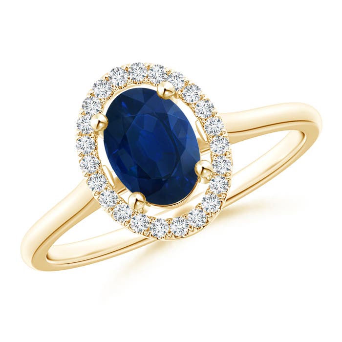 AA - Blue Sapphire / 0.99 CT / 14 KT Yellow Gold