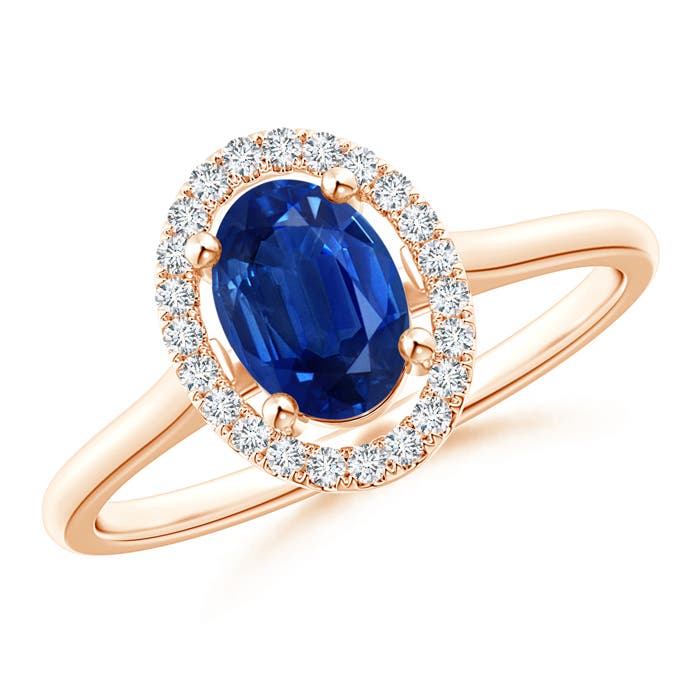 AAA - Blue Sapphire / 0.99 CT / 14 KT Rose Gold